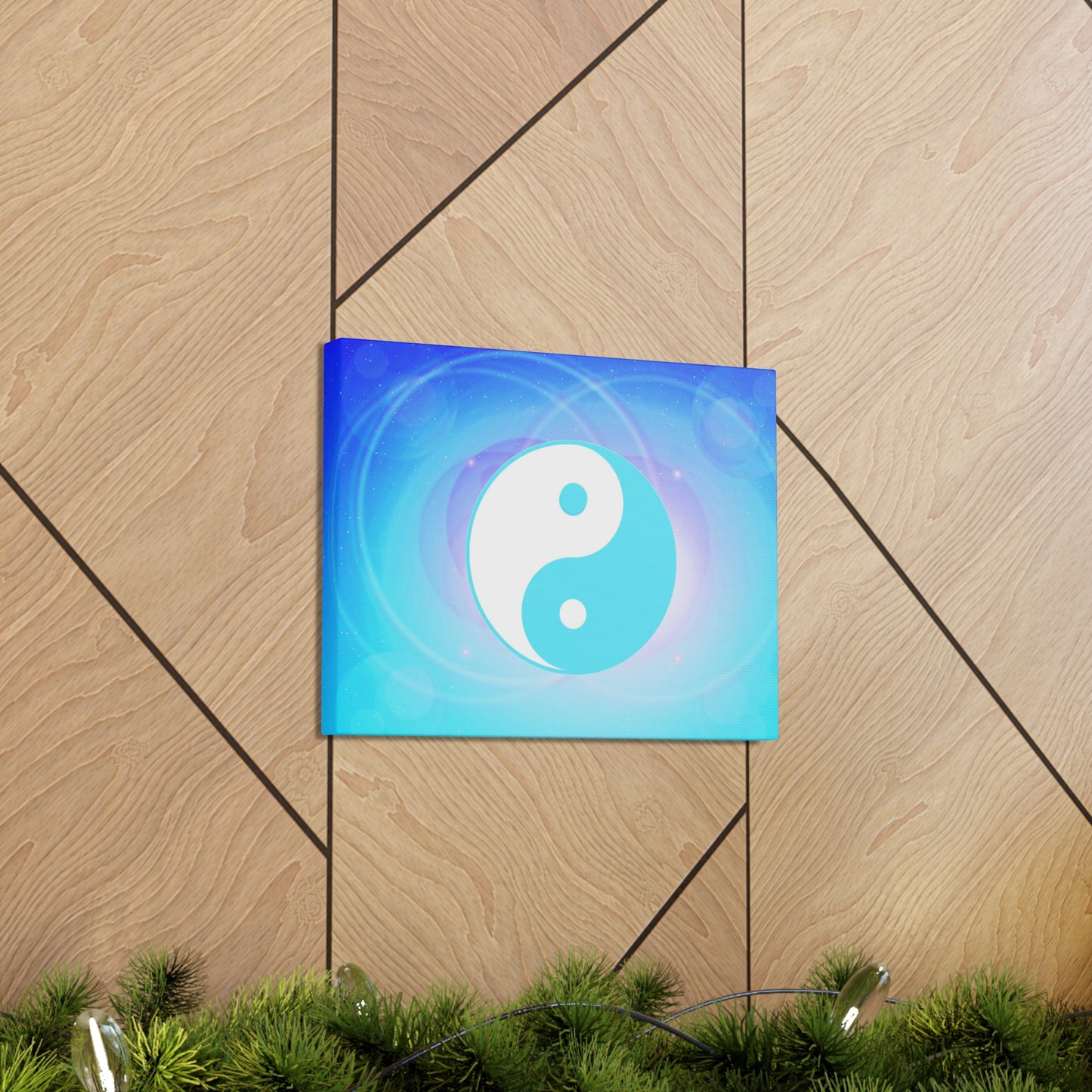 Yin Yang in Blue and Teal