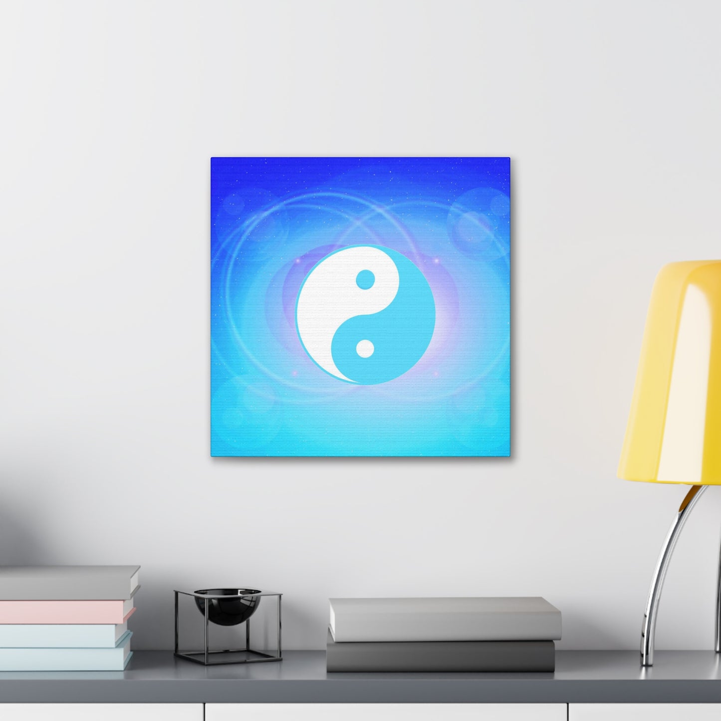 Yin Yang in Blue and Teal