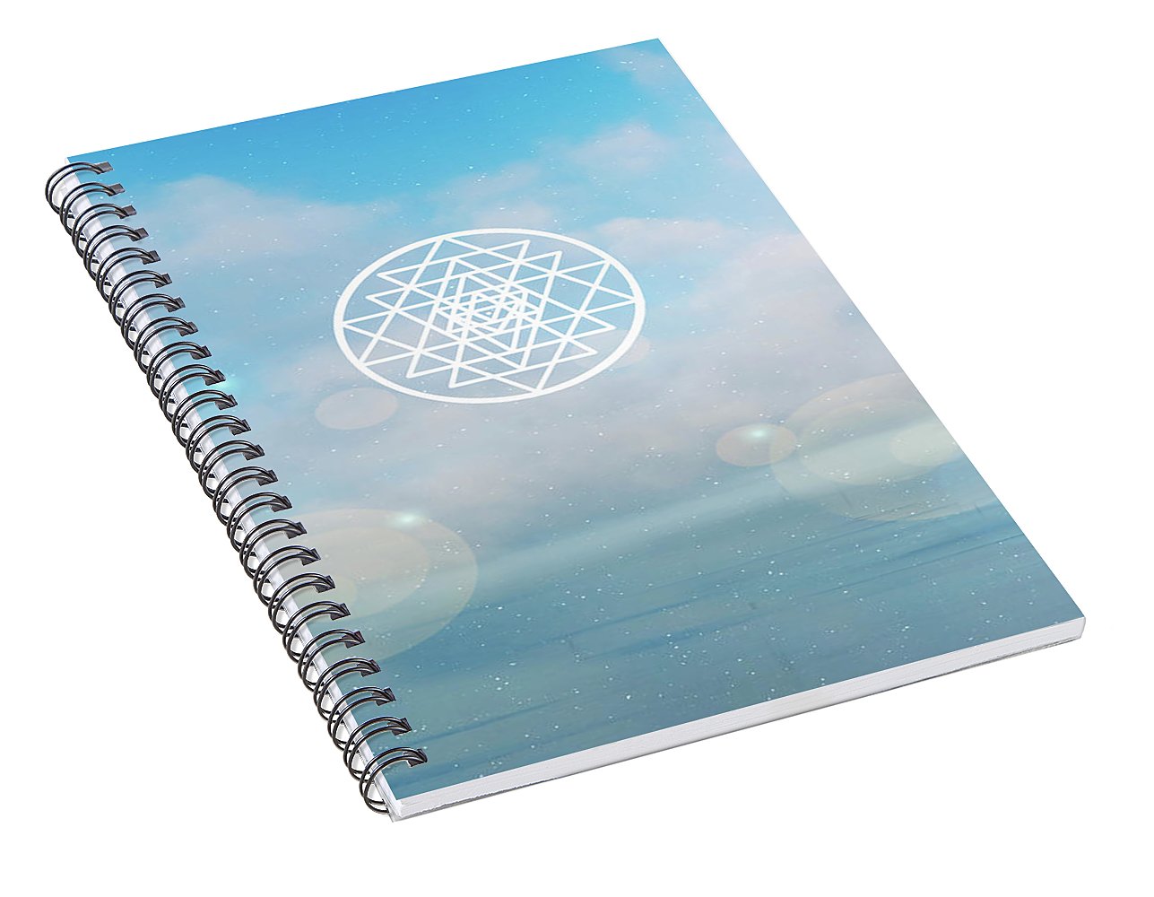 Mystical Sri Yantra for the attainment of wealth  success and th - Spiral Notebook