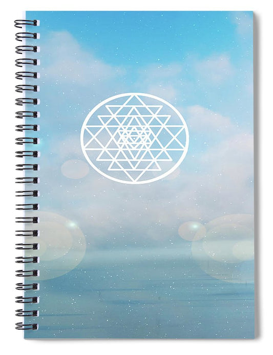 Mystical Sri Yantra for the attainment of wealth  success and th - Spiral Notebook