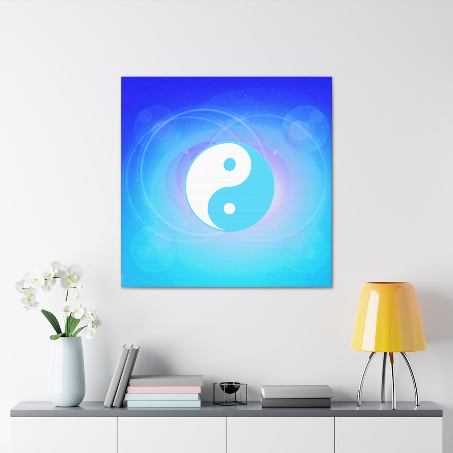 Yin Yang in Blue and Teal