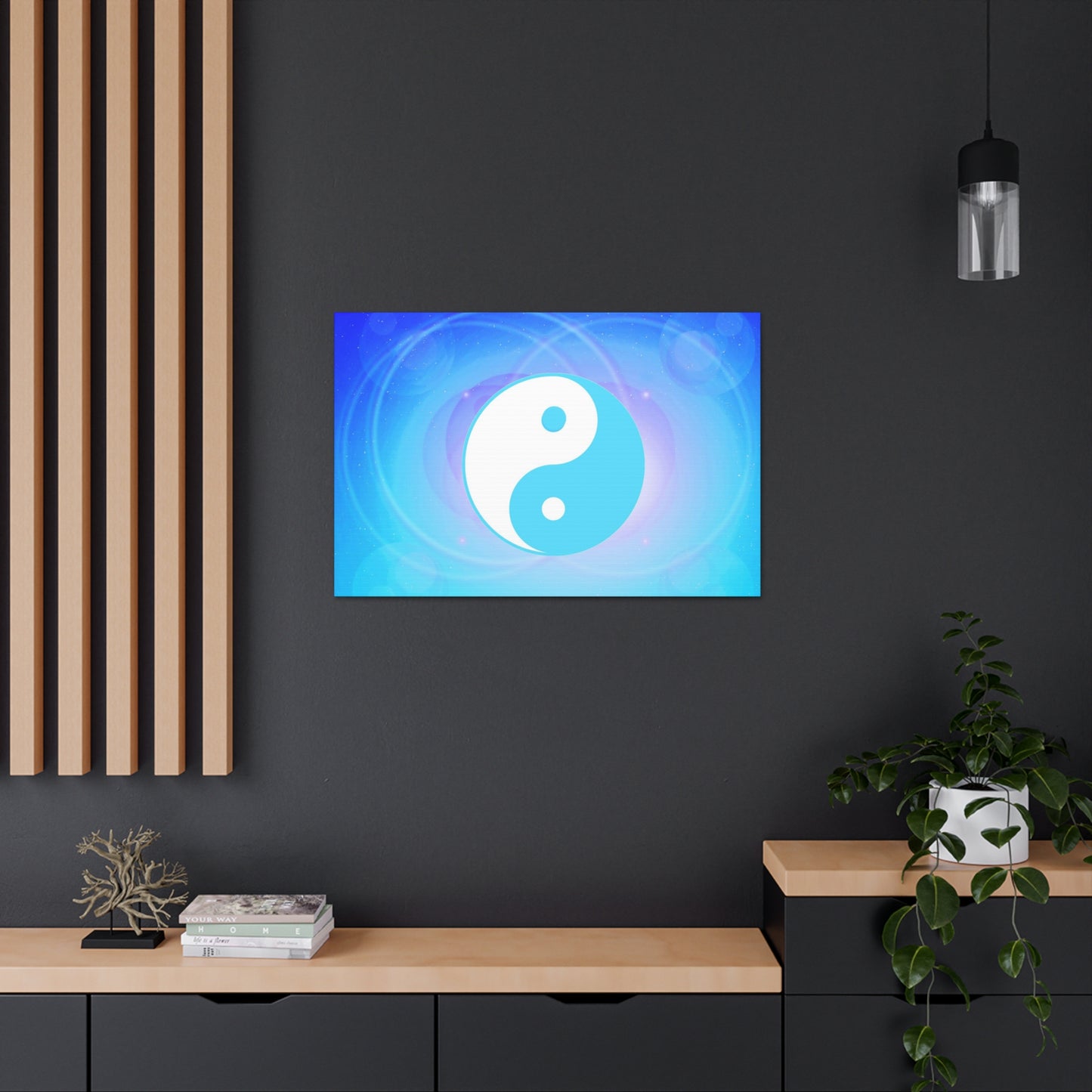 Yin Yang in Blue and Teal