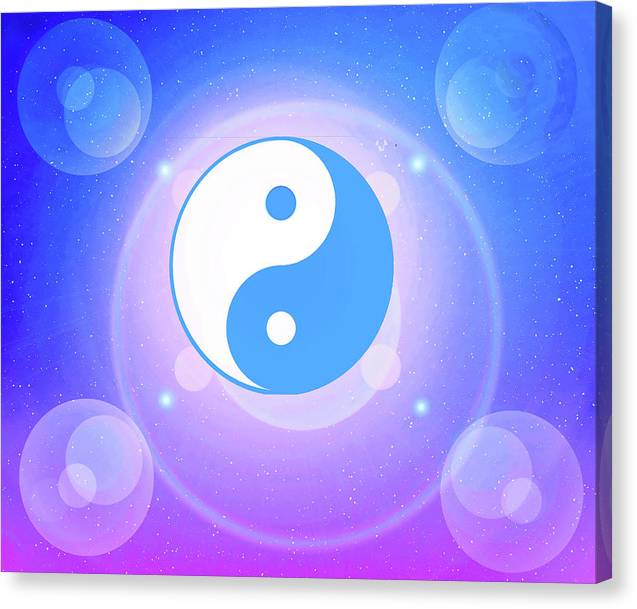 Chi energy as illustrated with the ying yang symbol  - Canvas Print