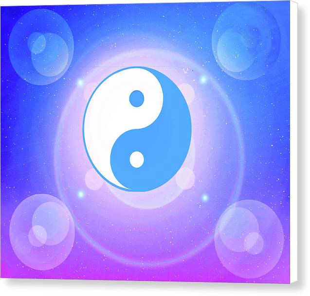 Chi energy as illustrated with the ying yang symbol  - Canvas Print