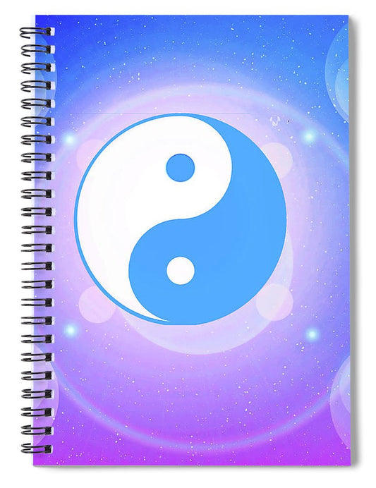 Chi energy as illustrated with the ying yang symbol  - Spiral Notebook