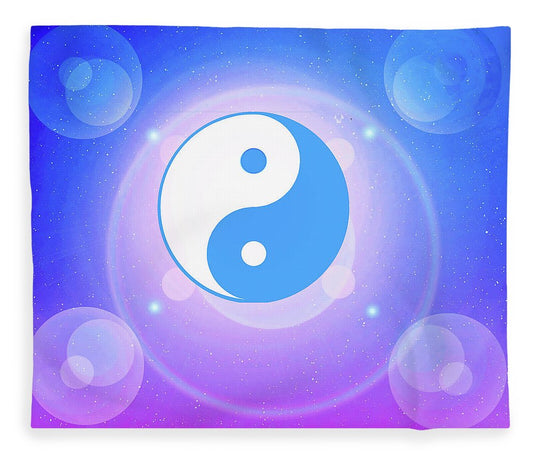 Chi energy as illustrated with the ying yang symbol  - Blanket