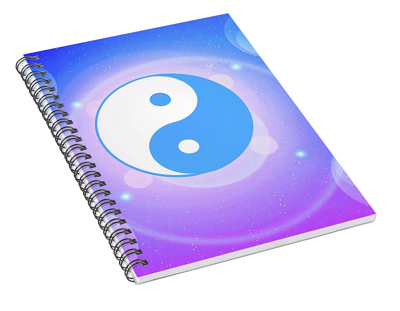 Chi energy as illustrated with the ying yang symbol  - Spiral Notebook