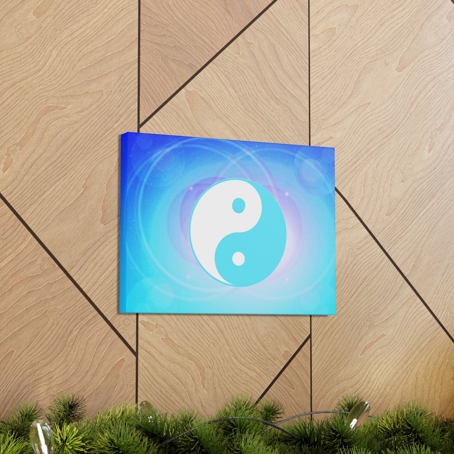 Yin Yang in Blue and Teal