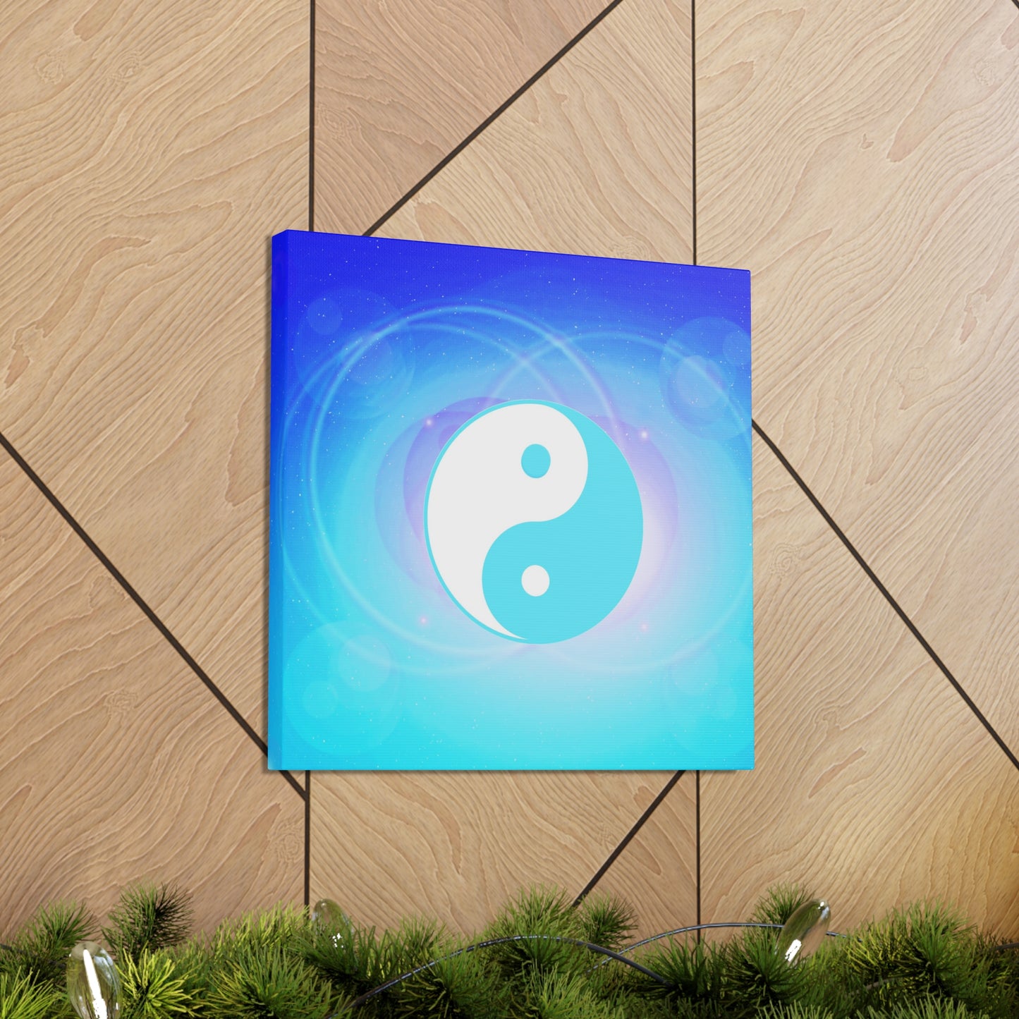 Yin Yang in Blue and Teal