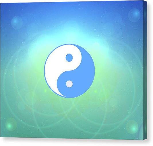 Chi energy as illustrated with the ying yang symbol  - Canvas Print