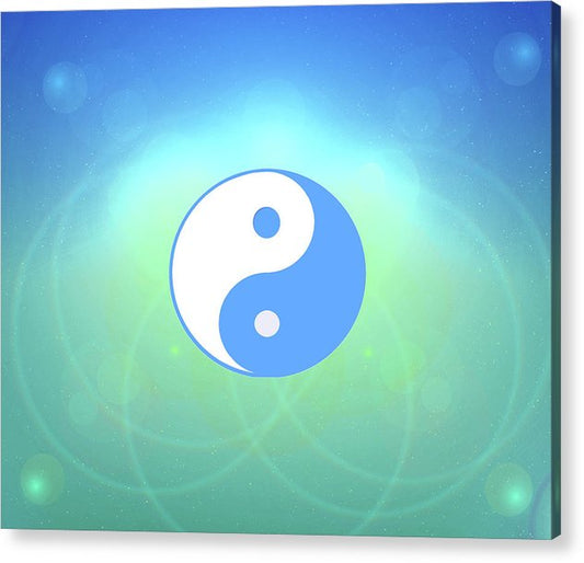 Chi energy as illustrated with the ying yang symbol  - Acrylic Print