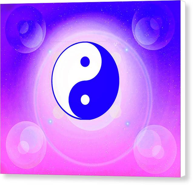 Chi energy as illustrated with the ying yang symbol  - Canvas Print