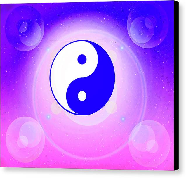 Chi energy as illustrated with the ying yang symbol  - Canvas Print