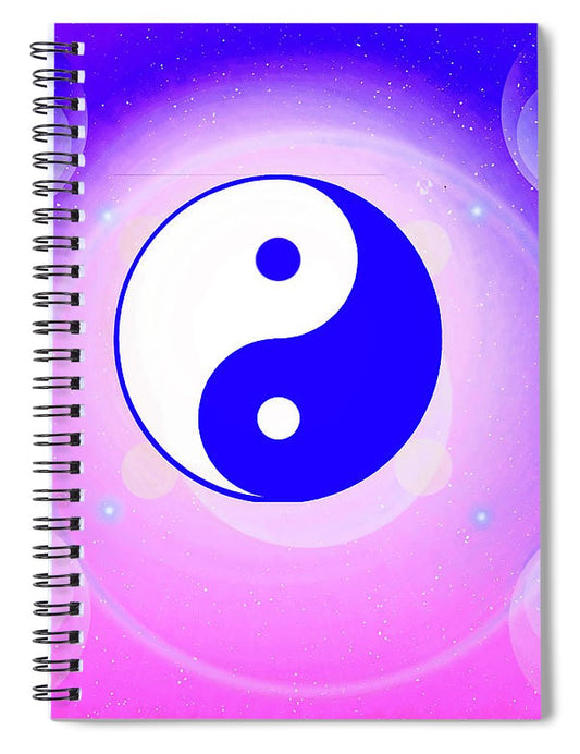 Chi energy as illustrated with the ying yang symbol  - Spiral Notebook