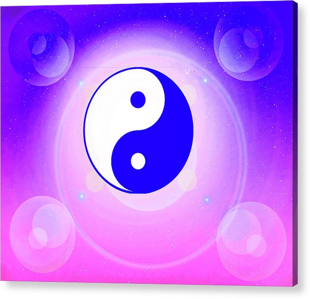 Chi energy as illustrated with the ying yang symbol  - Acrylic Print