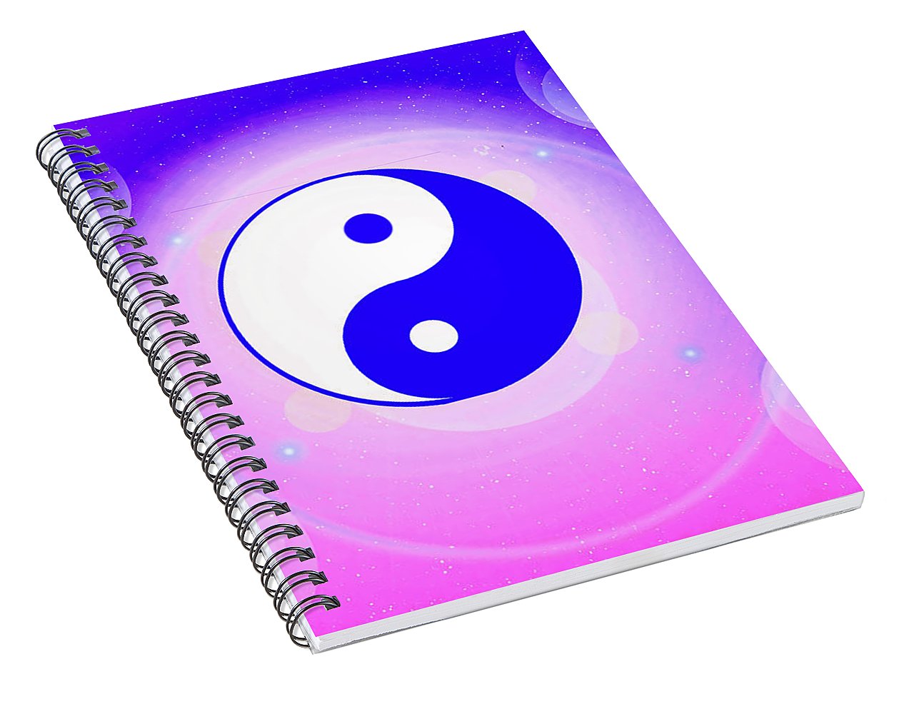 Chi energy as illustrated with the ying yang symbol  - Spiral Notebook