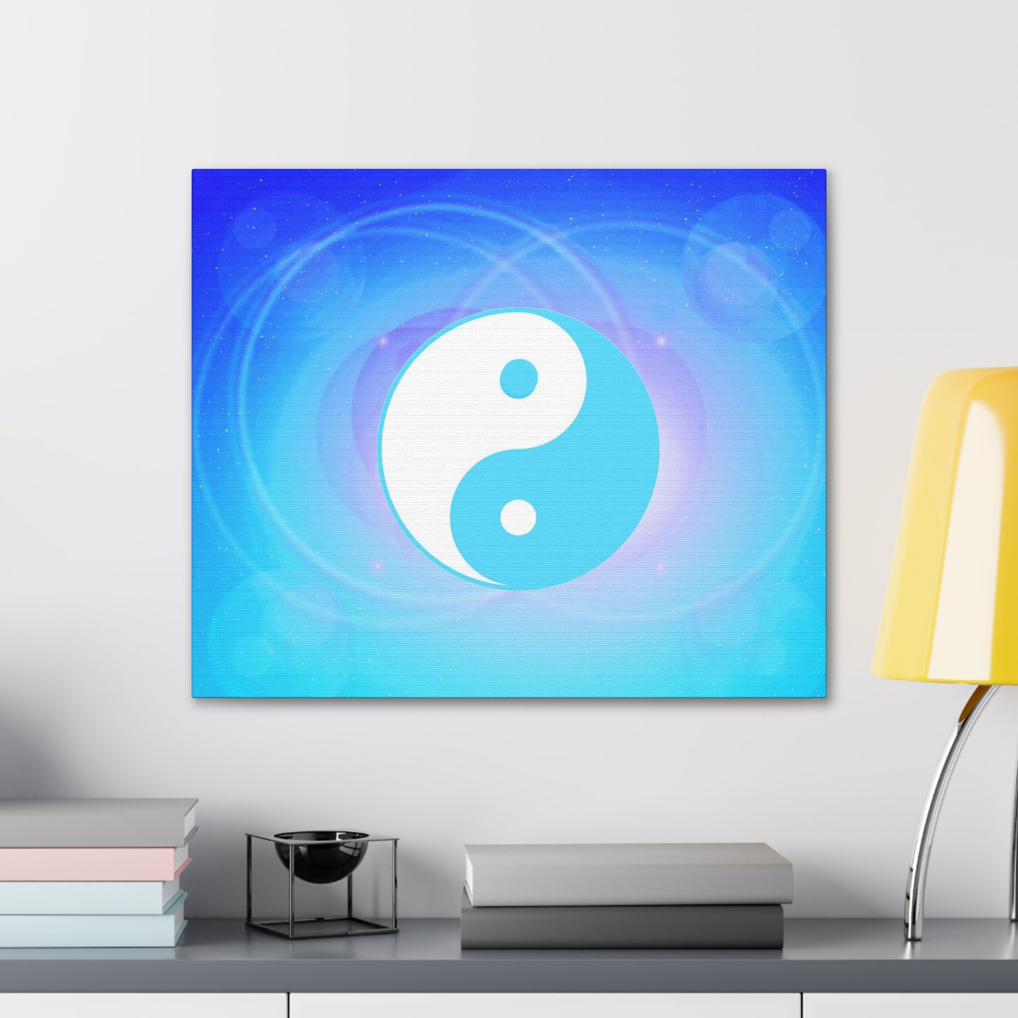 Yin Yang in Blue and Teal