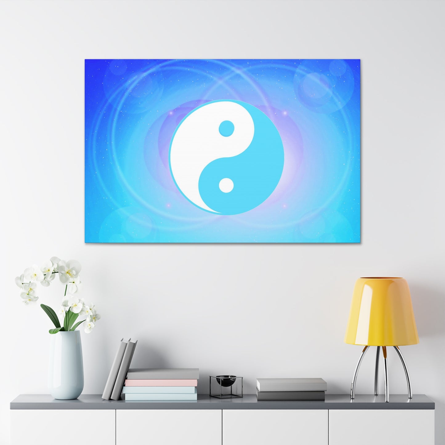 Yin Yang in Blue and Teal