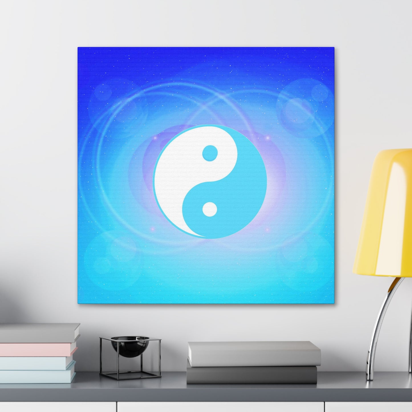 Yin Yang in Blue and Teal