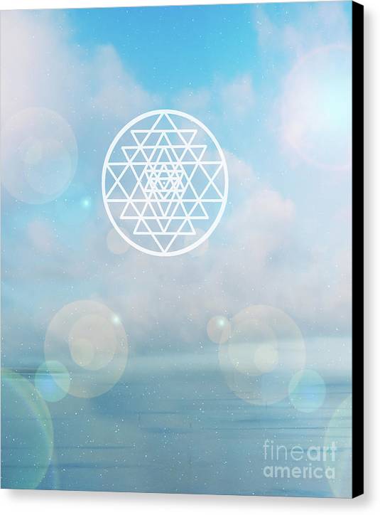 Mystical Sri Yantra for the attainment of wealth  success and th - Canvas Print