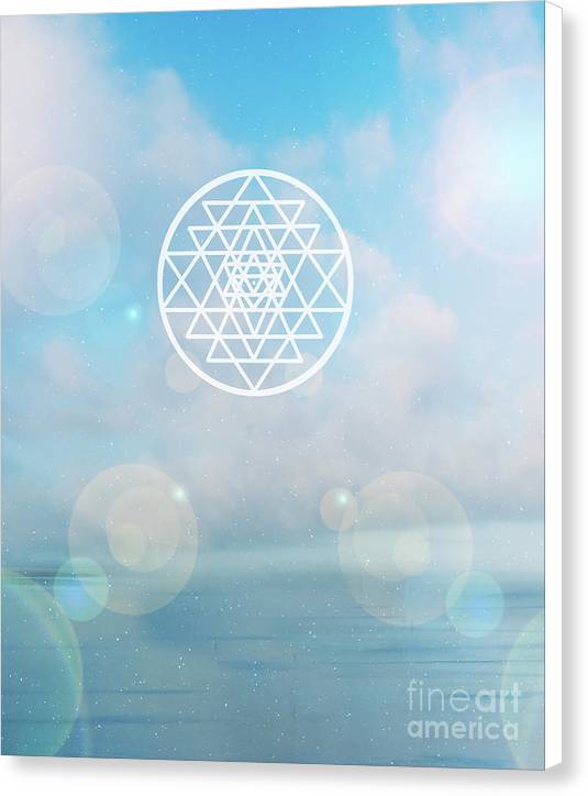 Mystical Sri Yantra for the attainment of wealth  success and th - Canvas Print