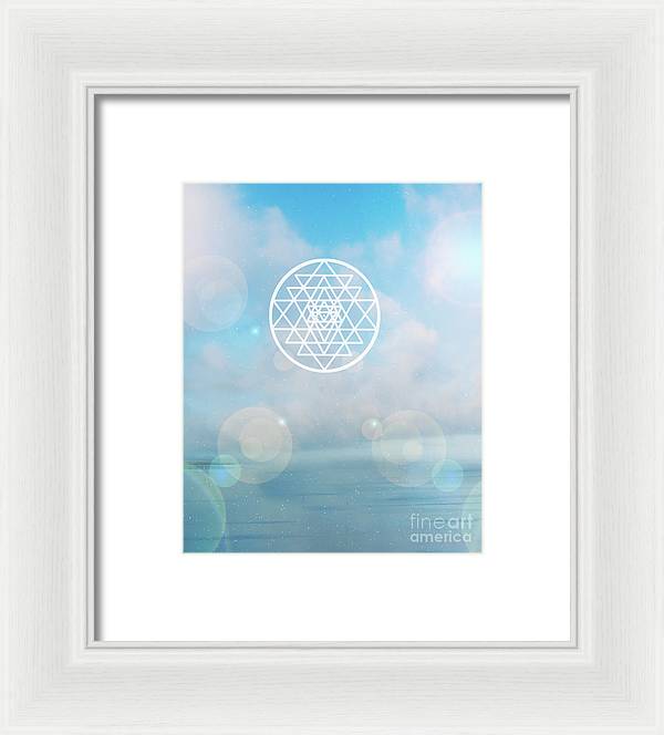 Mystical Sri Yantra for the attainment of wealth  success and th - Framed Print